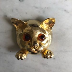 Christopher Ross 1976 Gold Cat Belt Buckle
